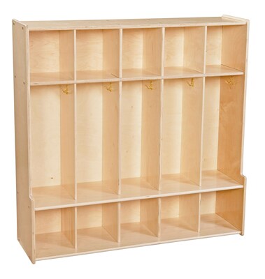 Wood Designs™ Contender™ 47W 5 Section Seat Ready-To Assemble Locker