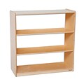 Wood Designs™ Storage 36(H) Fully Assembled Plywood Bookshelf W/Acrylic Back, Birch
