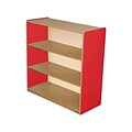 Wood Designs™ Storage 36(H) Fully Assembled Plywood Bookshelf, Strawberry Red