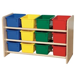 Storage Shelving Unit With Bins