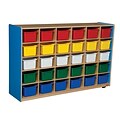 Wood Designs™ Cubby Storage Cabinet With 30 Assorted Trays, Blueberry