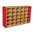 Wood Designs™ 30 Cubby Storage Cabinet Without Trays, Strawberry Red