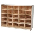 Wood Designs™ Tip-Me-Not™ 38H 25 Cubby Storage Unit Without Trays, Birch