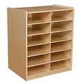 Wood Designs™ 12 - 3 Letter Tray Storage Unit Without Trays, Birch