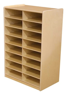 Wood Designs™ 16 - 3 Letter Tray Storage Unit Without Trays, Birch