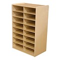 Wood Designs™ 16 - 3 Letter Tray Storage Unit Without Trays, Birch