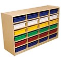 Wood Designs™ 24 - 3 Letter Tray Storage Unit With 24 Assorted Trays, Birch