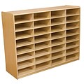 Wood Designs™ 32 - 3 Letter Tray Storage Unit Without Trays, Birch