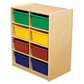 Wood Designs™ 8 - 5 Letter Tray Storage Unit With 8 Assorted Trays, Birch