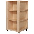 Wood Designs™ Literacy 44(H) Fully Assembled Plywood Library and Display Center, Natural