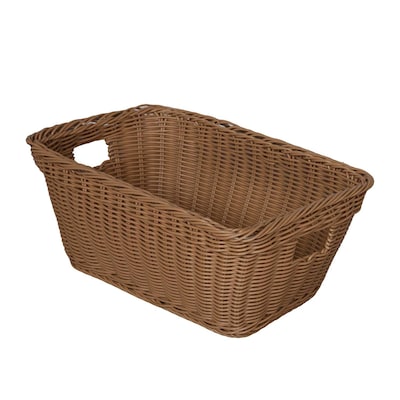 Wood Designs™ Plastic Woven Wicker Baskets, Natural Tan