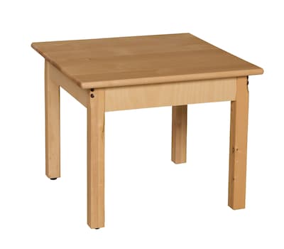 Wood Designs™ 24 x 24 Square Hardwood Birch Activity Table With 22 Legs, Natural