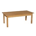 Wood Designs™ 24 x 48 Rectangle Hardwood Birch Activity Table With 20 Legs, Natural