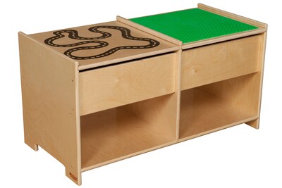 Wood Designs™ 36 x 18 Plywood Build-N-Play Table With Racetrack, Natural