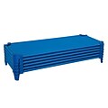 Wood Designs™ Unassembled Absolute Best Space Saving Cot, Solid Blue, 6/Set