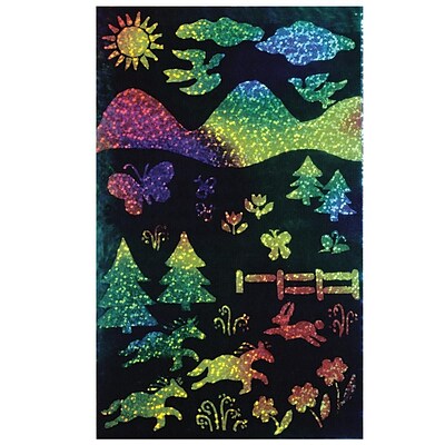 Melissa & Doug® 8 1/2 x 11 Rainbow Sparkle Soft-Scratch Glitter Board, 30/Pack