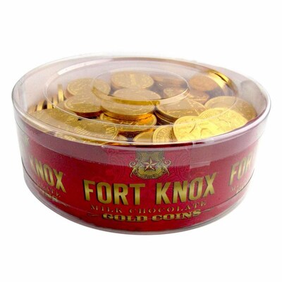 Gerrit® 32 oz. Fort Knox Gold Coins Chocolate, 180/Tub