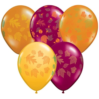 Pioneer® Balloon 11 Autumn Leaves Latex Balloon, 50/Pack