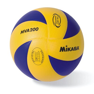 Mikasa® Championship Series FIVB Indoor Volleyball, Size 5, Blue/Yellow