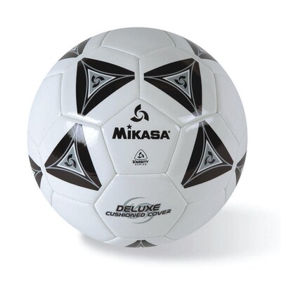 Mikasa® Varsity Series Soft Soccer Ball, Size 4, Black/Grey/White