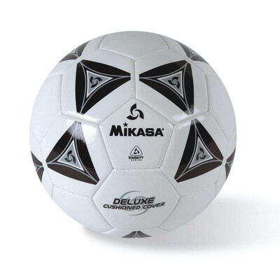 Mikasa® Varsity Series Soft Soccer Ball, Size 3, Black/Grey/White