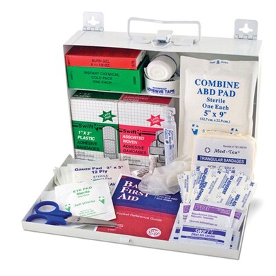 Briggs Healthcare Smaller Office or Warehouse Metal First Aid Kit for 25 People (650-2500-1900)