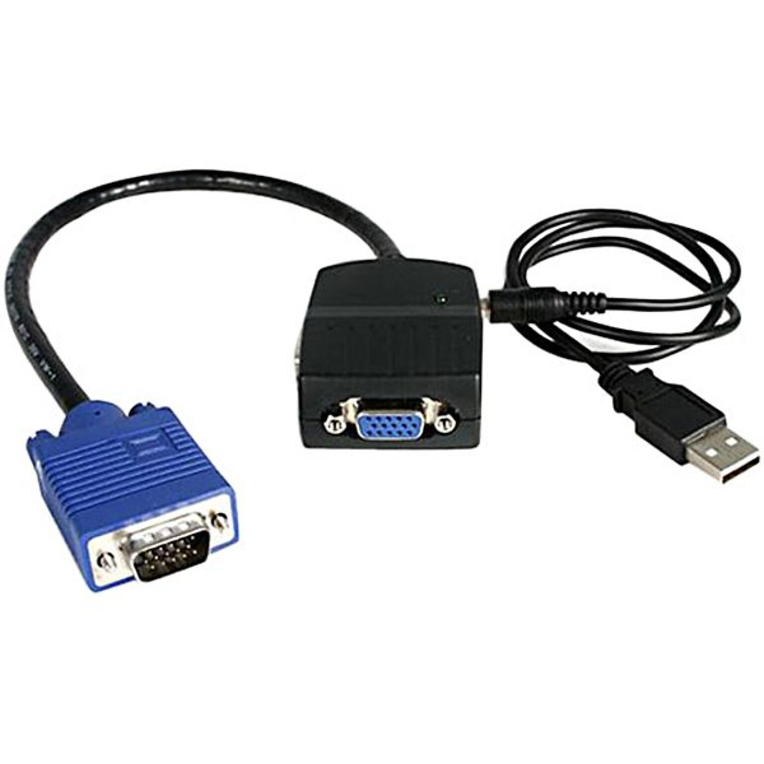 Startech 213.2 USB Powered 2 Port VGA Video Splitter; Black
