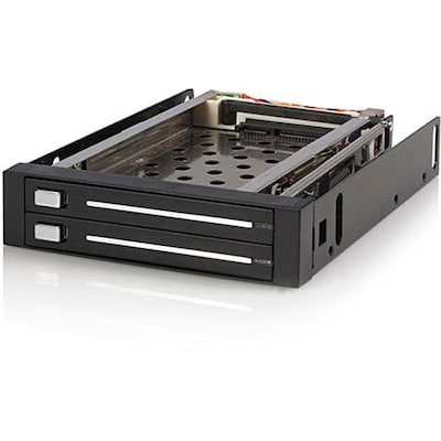 Startech HSB220SAT25B 2 Drive 2 1/2 Trayless Hot Swap SATA Mobile Rack Backplane; Black