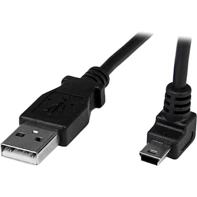 Startech 3.28 A to Up Angle Mini B USB Cable; Black