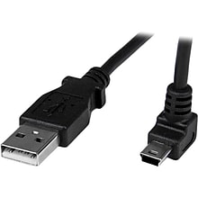 Startech 3.28 A to Up Angle Mini B USB Cable; Black