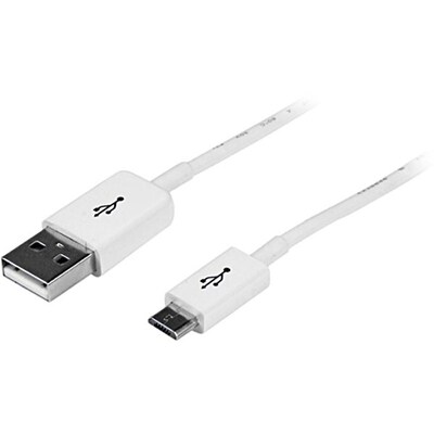 Startech.com® 6.56 A to Micro B USB Cable, White
