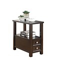 COASTER End Table Wood 24H x 12W x 24D Shelf Chairside Table