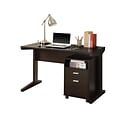 COASTER Desk And File Cabinet Rich Cocoa Two Piece Cappuccino Finished