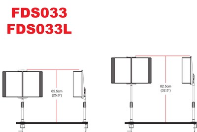 Aidata® InfoStation Desk Clamp Information Organizer With 10 Display Panels