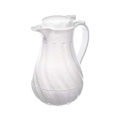 Update International Plastic Coffee Carafe, 5.25 Cups, White (F3022/40)