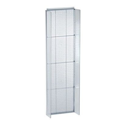 Azar Displays 16.75 x 60 Pegboard Powerwing Display Clear