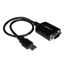 Startech 1 USB to Serial RS232 Adapter Cable With COM Retention; Black