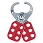 Master Lock® Safety Lockout Hasps, Steel, Red, 1-1/2" Jaw Diameter, Each