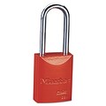 Pro Series® Safety Tumbler Padlocks, 5 pin, Aluminum, Red, Keyed Different, 6/Box