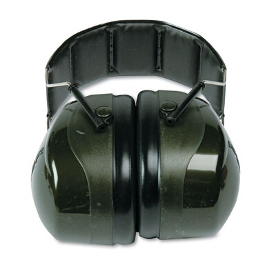 3M™ Optime 101 Earmuffs, Peltor Deluxe Personal H Earing Protector, Over-The-Head, Green, 27dB