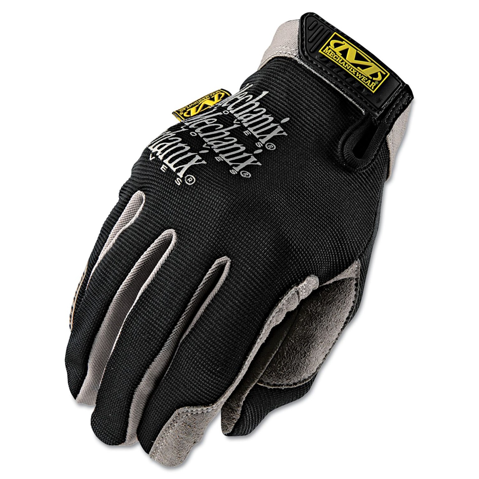 Mechanix Wear® High Dexterity Utility Gloves, Spandex/Synthetic, Hook & Loop Cuff, Large, Black