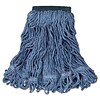 Rubbermaid Commercial Swinger Loop Wet Mop Heads, Cotton/Synthetic, Blue, Medium, 6/Case