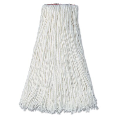 Rubbermaid Commercial Premium Mop Heads; Rayon, Cut-End,Orange Headband White