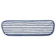 Rubbermaid Commercial Microfiber Finish Pad Blue/White, Pack of 6 (FGQ80000W)