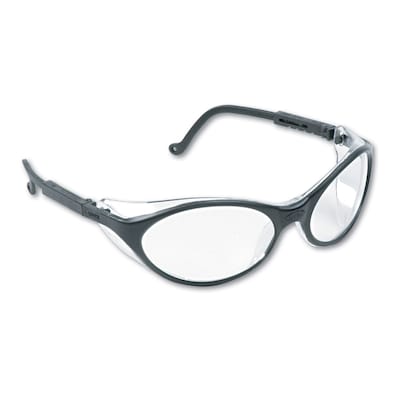 Sperian Bandit™ Safety Spectacle, Polycarbonate, Adjustable Temples & Wrap Around, Clear, Black