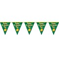 Beistle 10 x 12 Happy St Patricks Day Pennant Banner; Green/Gold, 4/Pack