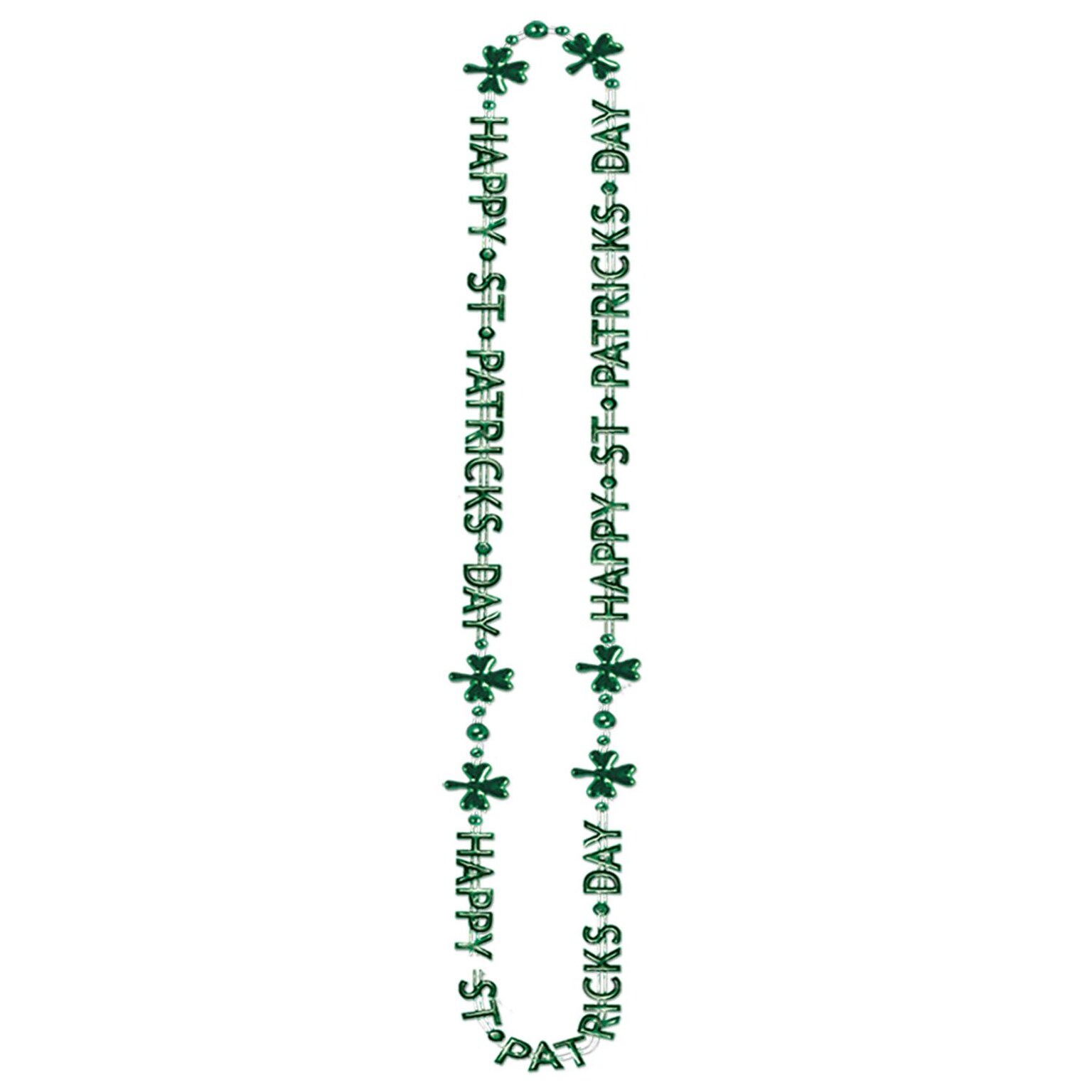 Beistle St Patricks Day Beads Of Expression Necklace; 36