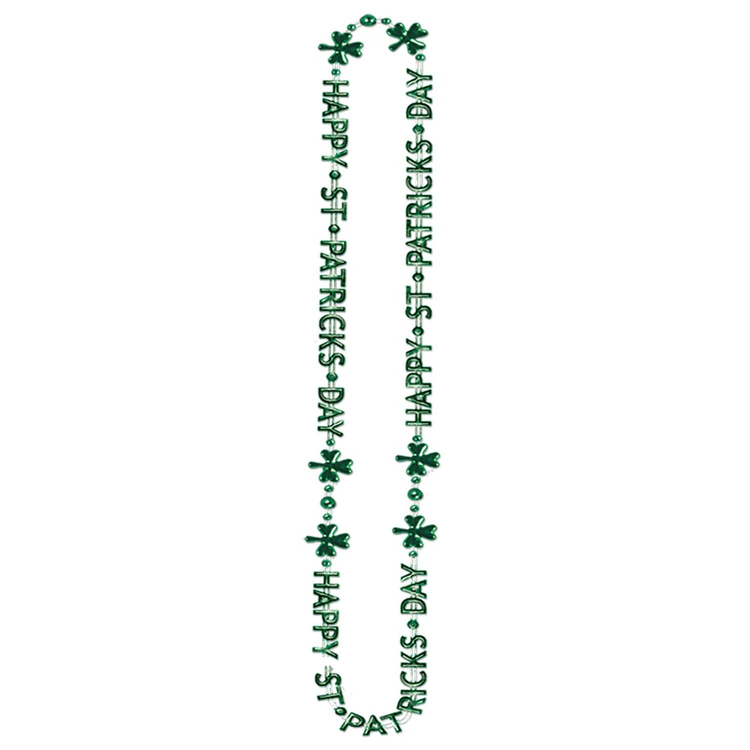 Beistle St Patricks Day Beads Of Expression Necklace; 36