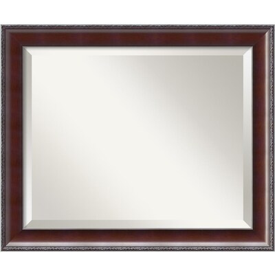 Amanti Art 23.38 x 19.38 Country Medium Wall Mirror, Walnut