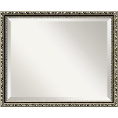 Amanti Art 21.88 x 17.88 Parisian Silver Medium Wall Mirror, Antique Silver